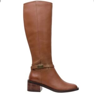 L.PAOLO KAMILE Knee-High Riding Boots, Brown Leather, Size 9, NWT NO BOX